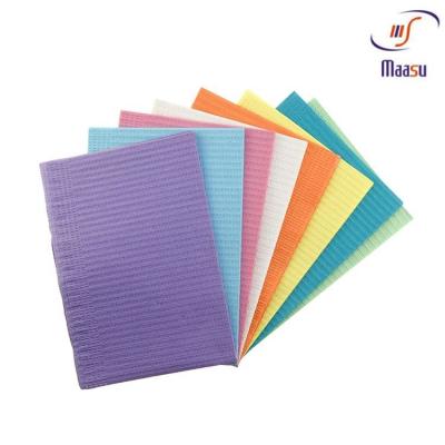 China Disposable Medical Waterproof Dental Bibs Paper+Poly for sale