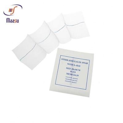 China Soft Medical Disposable Gauze Pad 100% Cotton Strong Absorbent for sale