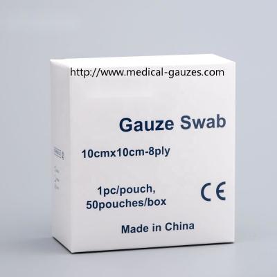 China Folded / Unfolded Edge Medical Gauze Pads Individual Paper Packaging for sale