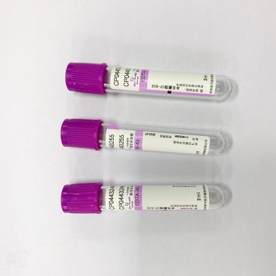 China EDTA K2 / K3 Lavender Top Blood Tube CE ISO 13458 Certificated for sale