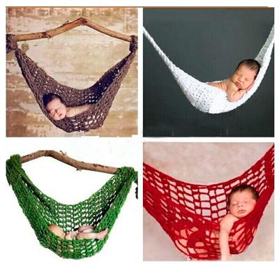China Crochet Newborn Hammock Photography Props Knitted Newborn Infant Costume Toddler Photo Props 0-3Months for sale