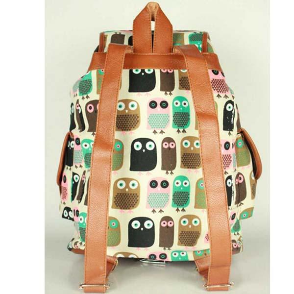Quality Women's School Swallow Backpack Fox Bag Girl's Owl Backpack Canvas Shoulder for sale