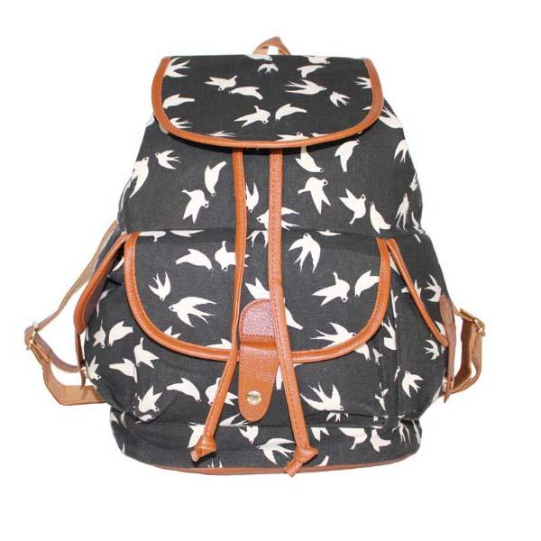Quality Women's School Swallow Backpack Fox Bag Girl's Owl Backpack Canvas Shoulder for sale