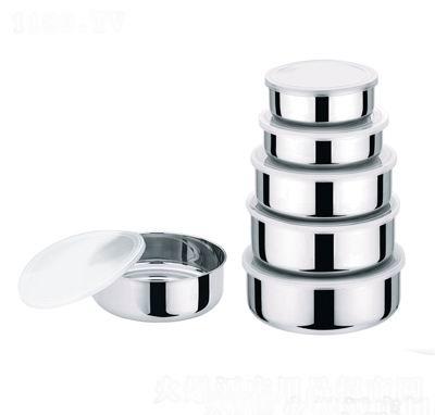 China 5 PCS STAINLESS STEEL FOOD STORAGE CONTAINERS MIXING BOWLS SET WITH LIDS for sale