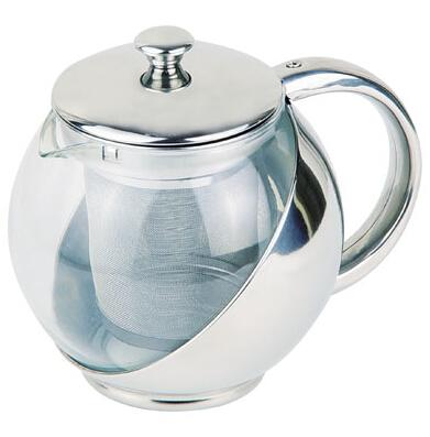 China Stainless Steel Tea Pot With Strainer 500ml for sale