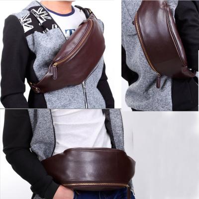 China Men's Sport PU Waist Bag PU Leather Belt Bag for sale