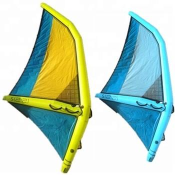 China Nylon 2.5m Blue Inflatable Windsurf Sail For Professional Surfing for sale