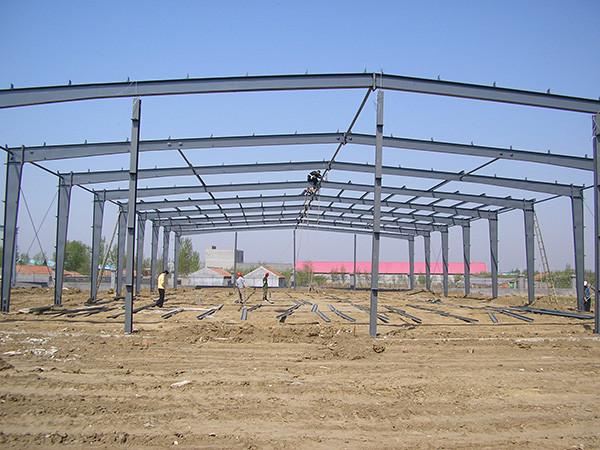 Quality Wide Span Steel Structure Warehouse Painted Galvanized Surface Treatment for sale