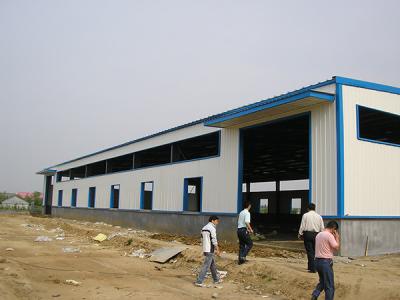 中国 幅広くスパン鉄鋼構造 倉庫 塗装されたガルバン化表面処理 販売のため