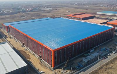 China Oficina de estrutura de aço de montagem fácil Oficina de galpão de aço padrão GB à venda