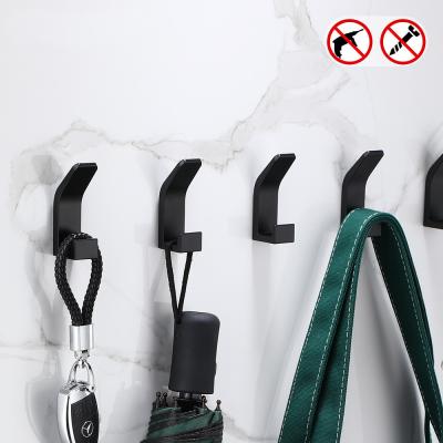 China Kitchen Robe Bathroom Self-Adhesive Coat Towel Hooks Wall Hangers Hooks Anti-Skid Heavy-duty Hanging Hooks for sale
