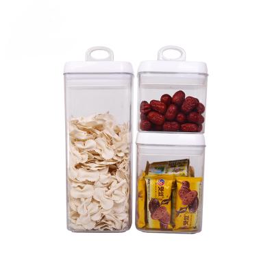 China BPA free Customized Square Type Set Of 3pcs Plastic Airtight Food Storage Box for sale