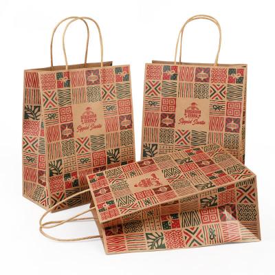 China Recyclable Personalized Customized Mixed Color Kraft Paper Bags Logo Printing Kraft Paper Shopping Bag for sale