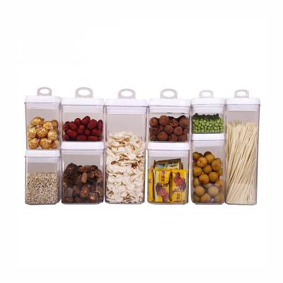China 10pcs Set Kitchen Use Durable Customized Airtight Plastic Dry Food Storage Container for sale