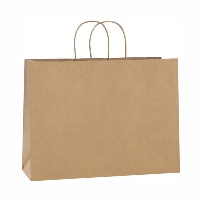 China Eco-friendly Resistant Large Capacity Kraft Paper Bags with Handle for sale