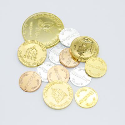 China Logo Custom Color Printed Plastic Game Coins Tokens Plastic Trolly Coins for sale