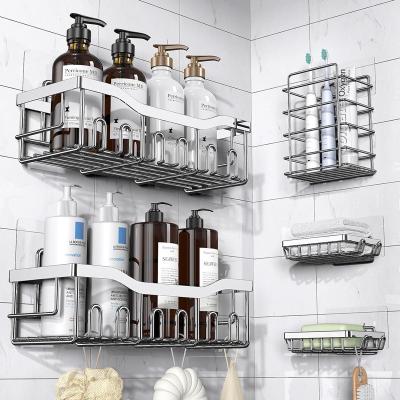China Large Capacity Rustproof Stainless Steel Shower Caddy for Bathroom Organization for sale