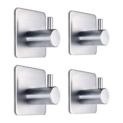 China Durable and Waterproof Stainless Steel Adhesive Hooks for Bathroom and Kitchen for sale