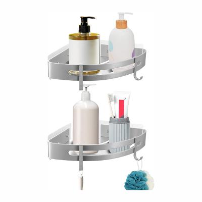 China Strong Adhesive Shower Caddy with Hooks for Brushes and Sponges for sale