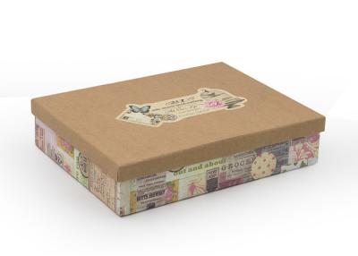 China Eco-friendly kraft Paper Gift Box with lid Packaging Gift Box for Shirt / Garment for sale