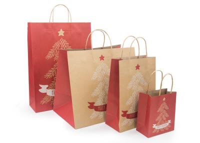 China Empaquetado de lujo creativo hecho a mano de la Navidad/bolsas de papel de Brown de la Navidad en venta