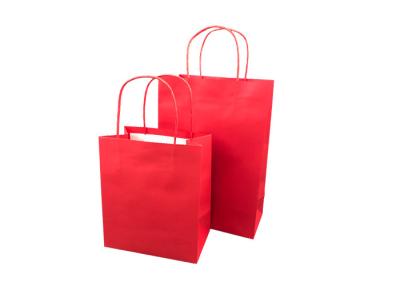China Red Eco Paper Packaging , Biodegradable Shopping Bags Customized Size for sale