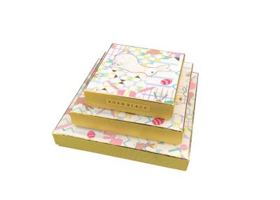 China Caixas de presente quadradas do chocolate do cartão que empacotam com teste padrão da bandeja/coelhos à venda