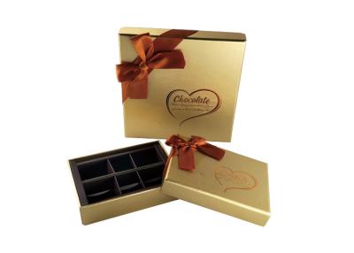 China Luxury Chocolate Presentation Boxes / Empty Christmas Chocolate Boxes for sale