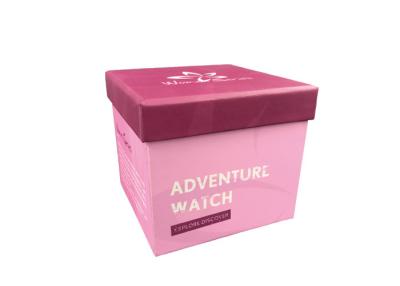 China Pink Reusable Paper Gift Packaging Box Fashionable Looking Eco - Friendly for sale