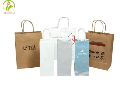 China CMYK Pantone Kraft Paper Bag 300gsm FSC OEM With Handle for sale