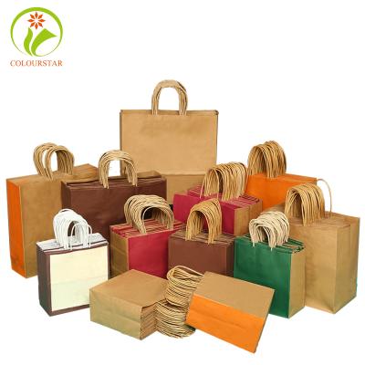 China Sacos de papel do saco de compras ISO9001 Brown Kraft do papel de embalagem de Pantone 157g à venda
