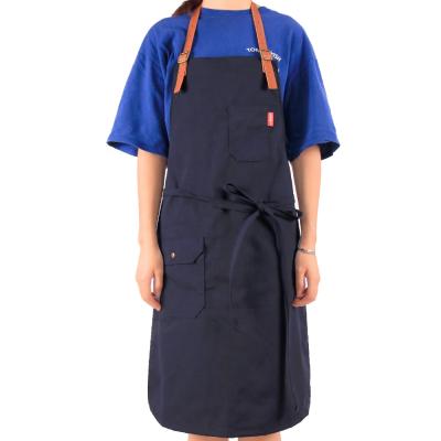 China CHANGRONG Custom Durable Cotton Multifunctional Washable Leather Apron for sale