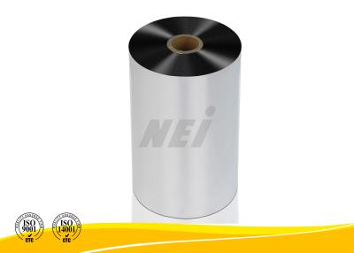 China Custom 3 Inch Silver Polyester Film Rolls For Grocery Boxes / Paper Cartons for sale