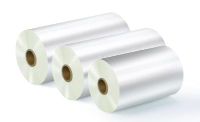 China Pearl white BOPP Thermal Lamination Film With Glue / 15mic Clear Laminate Roll for sale