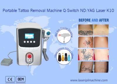 China Sgs 1064nm / 532nm Laser Tattoo Removal Machine For Eyebrow / Speckle Removal for sale