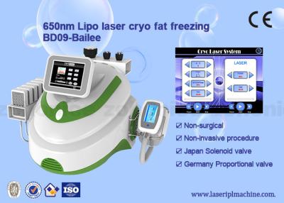 Chine Laser de Cryolipolysis + de lipo (8 protections de laser) + cavitation + machine de perte de poids de vide de rf à vendre