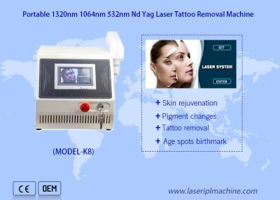 China Pequeño dispositivo del retiro del pigmento del retiro del tatuaje del laser del Nd Yag del caso del poder grande en venta