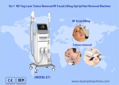 China Multifunctional Touch Screen Laser Removal Machine Ipl+Rf+Nd Yag For Wrinkle Removal for sale
