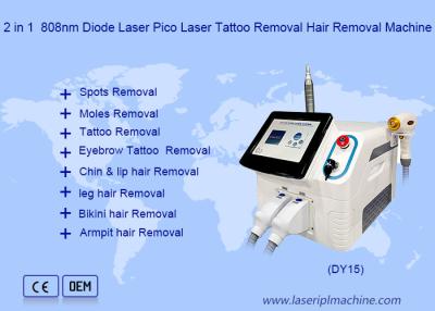 China Máquina 2 do laser do diodo dos termas 808 nanômetro em 1 remoção do cabelo e remoção da tatuagem do picossegundo à venda