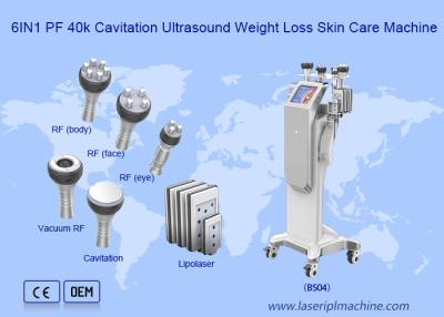 China dispositivo del laser del Rf Lipo del vacío del ultrasonido de la pérdida de peso de la máquina 40k de la cavitación 6in1 en venta