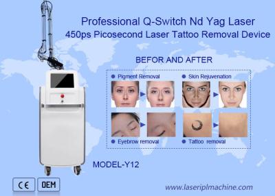 China 755nm máquina del retiro del tatuaje del laser del picosegundo del Nd Yag en venta