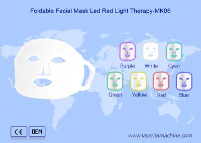 Cina 7 colori Rimozione delle rughe Stringimento della pelle Pdt Terapia con luce a led Maschera facciale in silicone in vendita