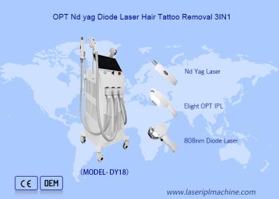 China Multifunktioneel 3 In 1 808nm Diode Laser Haarverwijdering Tatoeageverwijdering Te koop