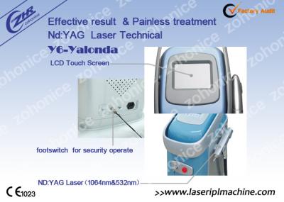 China Laser vertical del Nd Yag del Q-interruptor de la máquina del retiro del tatuaje del laser con alta energía en venta