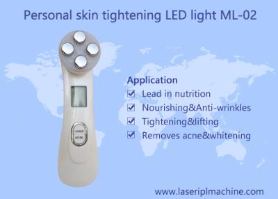 China Mini Home Facial Beauty Device / 6 Color Ultrasonic Led Lights Photon Face Massager for sale