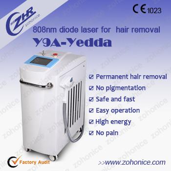 China 808nm Diode Laser Hair Removal Machine 808 Laser Epilator With Cooling System for sale