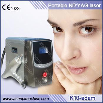 China Portable 1064nm & 532nm Q Switch ND Yag Laser Tattoo Removal Machine for sale