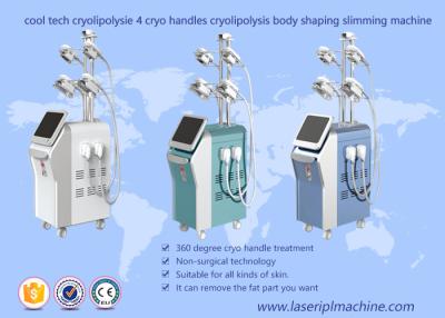 中国 Cryolipolysisの真空機械、機械を細くする4つのハンドルのCryolipolysisの脂肪質の氷結を形づけるボディ 販売のため