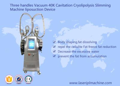 China Vacuum 40k Cavitation Cryolipolysis Slimming Machine Liposuctio Device Three Handles for sale