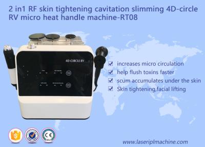 China 2 In 1 RF Beauty Equipment Skin Tightening Cavitation Slimming 4D Circle Rv Micro Heat Handle Machine for sale